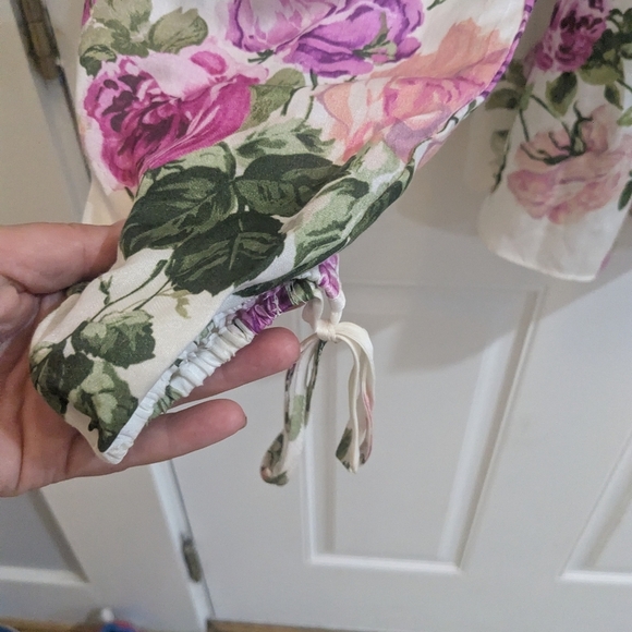 LoveShackFancy Nessa Silk Blend Floral Top - Picture 4 of 6